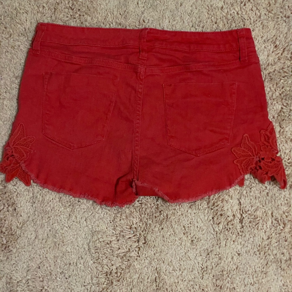 Button Fly High Rise Shorts - Picture 2 of 3